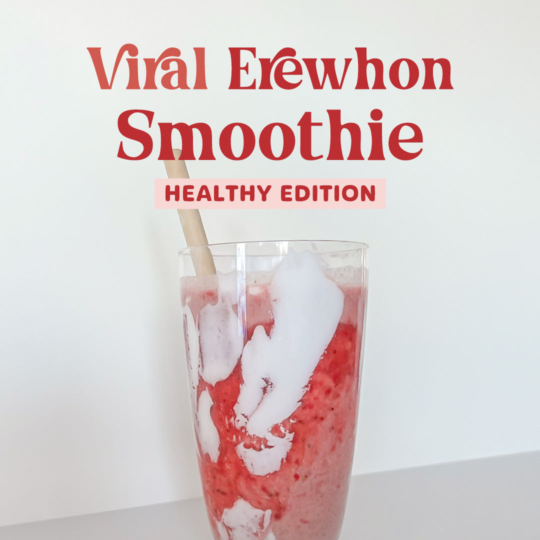 [Healthy Edition] Hailey Bieber Strawberry Glaze Skin Smoothie Recipe from Erewhon