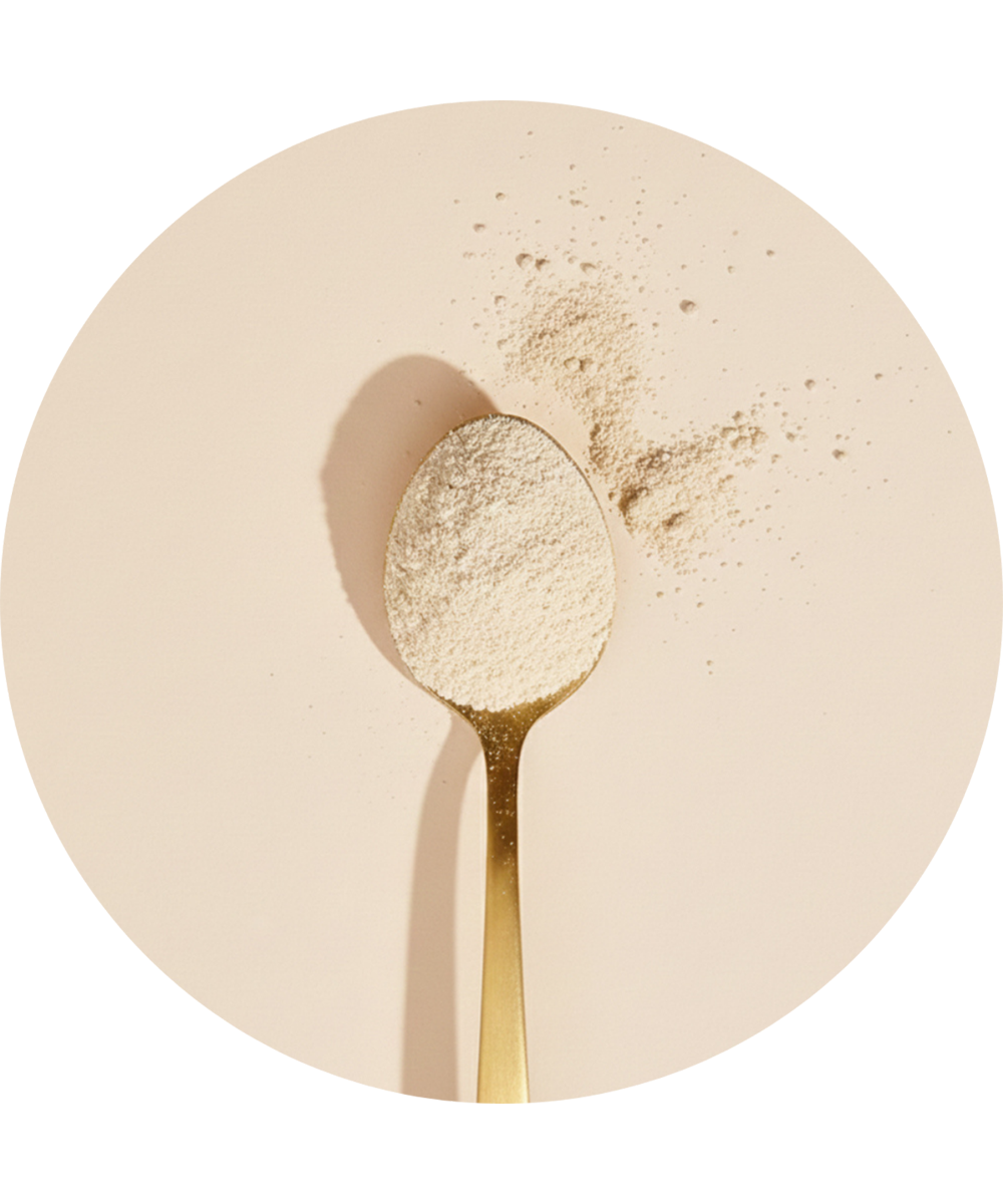 Organic superfood fiber powder made with psyllium and real plant ingredients